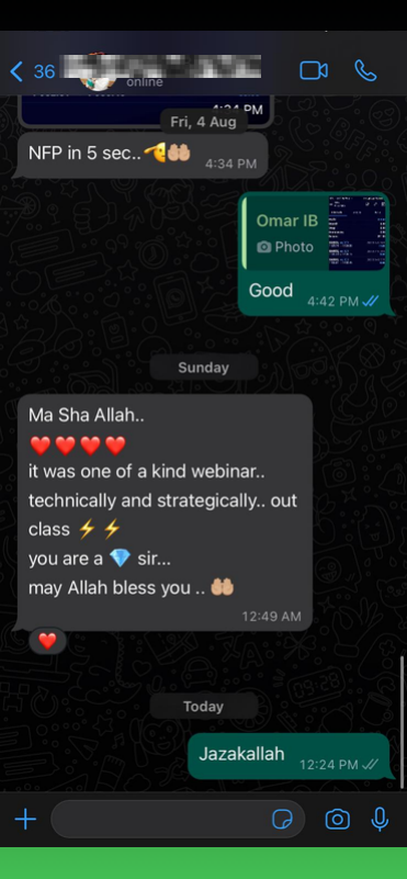 Member WhatsApp calling a webinar one of a kind